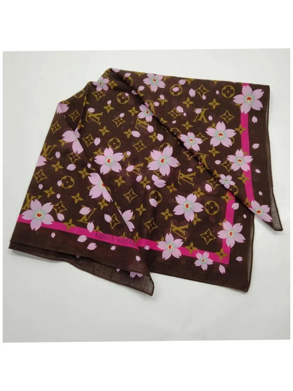 Authentic Louis Vuitton Murakami Cherry Blossom Scarf